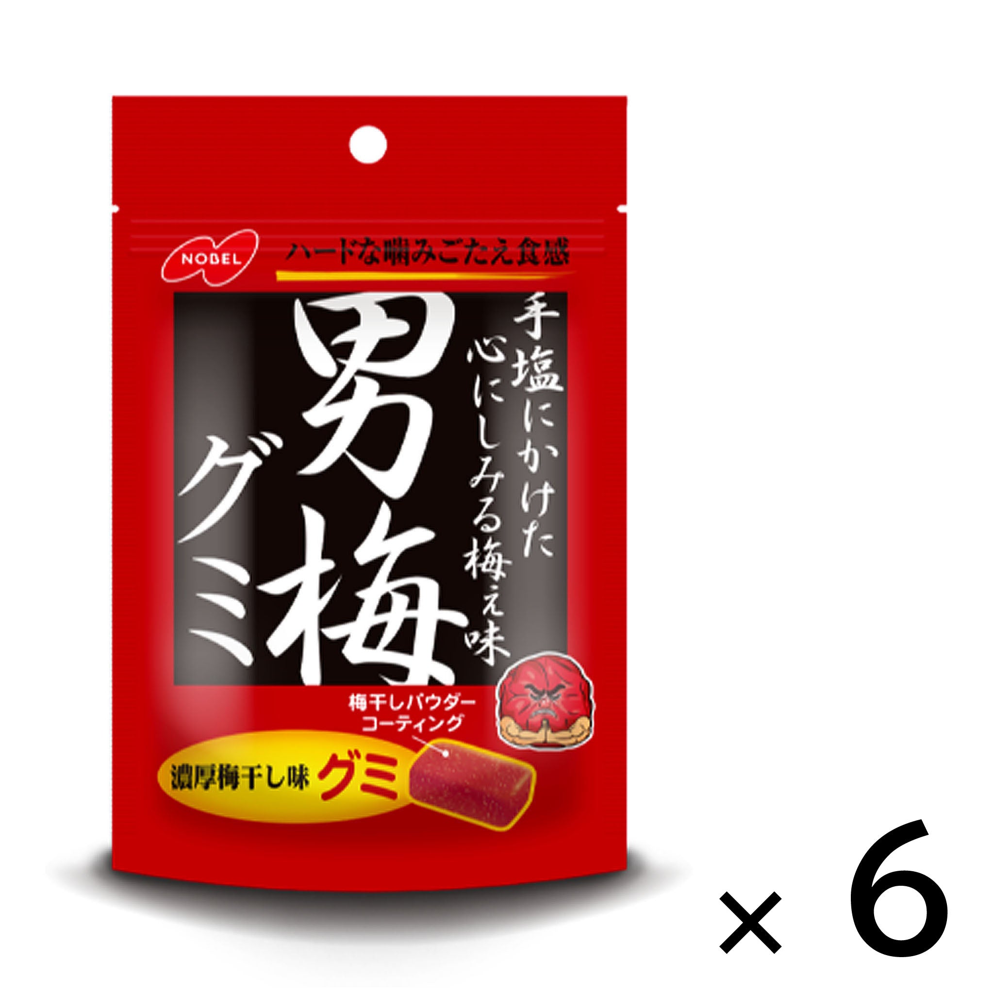 NOBEL Otoko Ume Sour Plum Hard Gummy from Japan【6 Set】